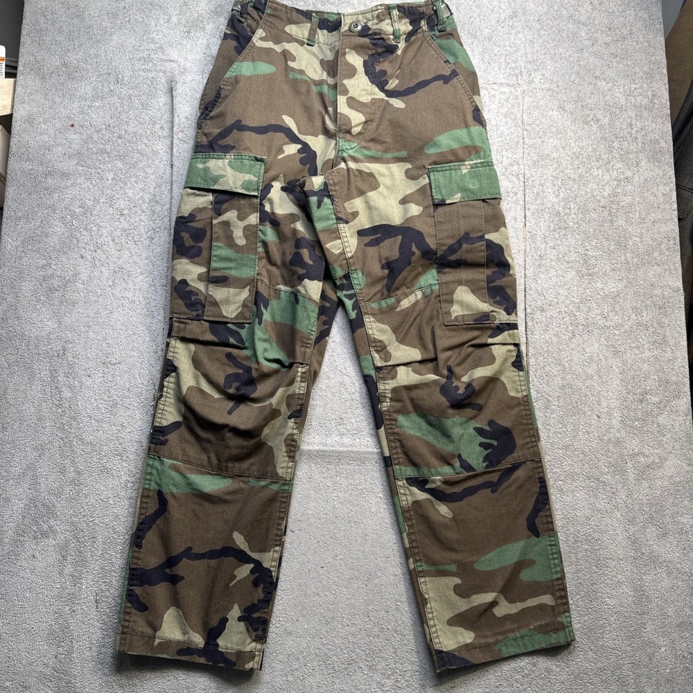 US Military Woodland BDU‎ Cargo Pants Men's Small Camouflage Battle Fatigues
